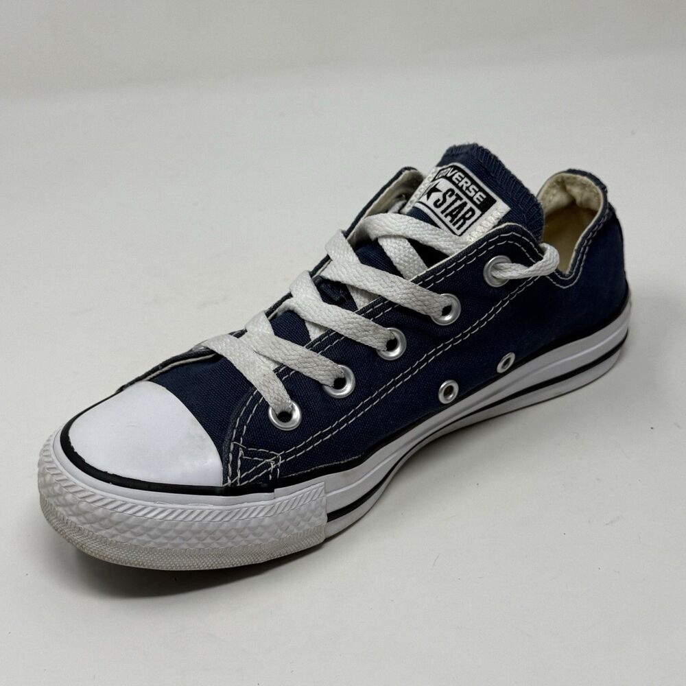 Converse All Star Sneakers Womens 6 Blue Canvas Low Top Retro Grunge Shoes - Picture 9 of 16